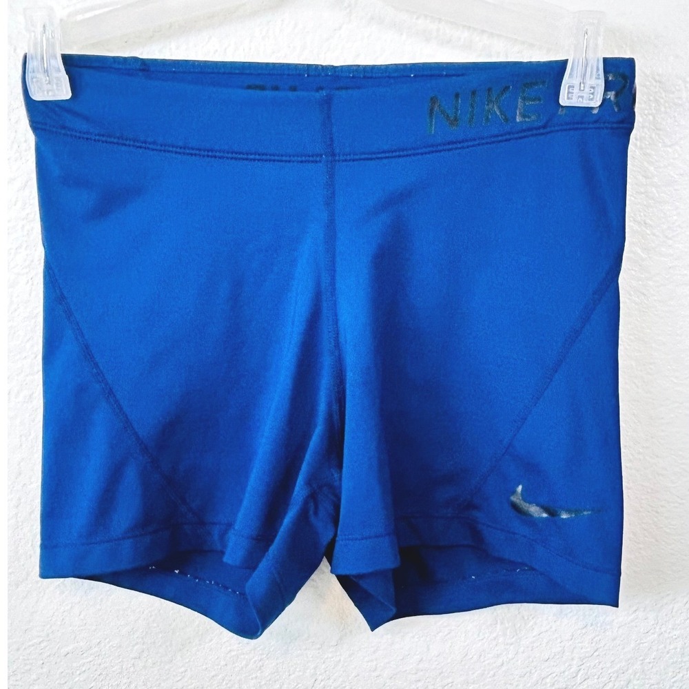 Nike Pro Dri-FIT Sporty Compression Shorts Blue 3 Inch Inseam SZ M